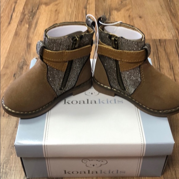 Koala Kids Toddler Girl Short Tan Boots NEW - Picture 3 of 4